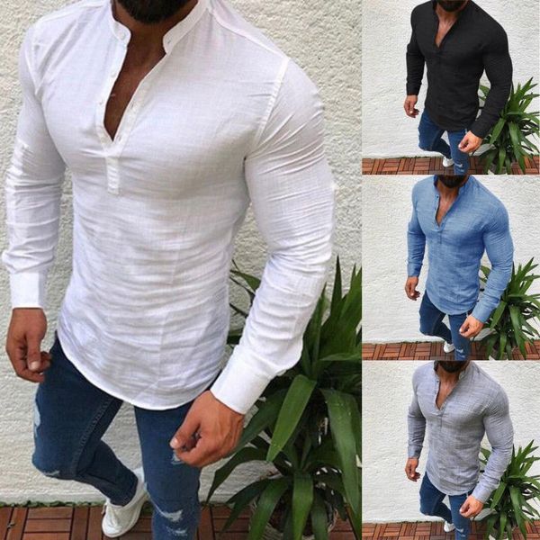 2019 new style fashion men's solid summer cotton linen long sleeve yoga shirt casual loose v neck button, White;red
2019 new style fashion men's solid summer cotton linen long sleeve yoga shirt casual loose v neck button, White;red