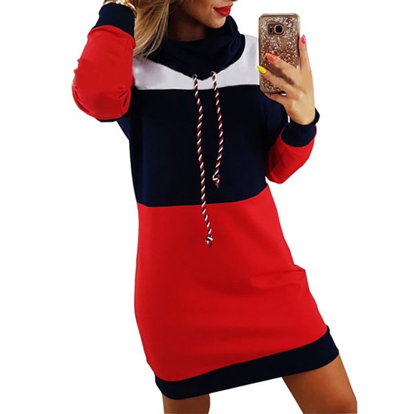 women autumn winter dresses turtleneck long sleeve hooded plus size striped colorful hoodie dress casual sweatshirt dress gv009, Black;gray
women autumn winter dresses turtleneck long sleeve hooded plus size striped colorful hoodie dress casual sweatshirt dress gv009, Black;gray