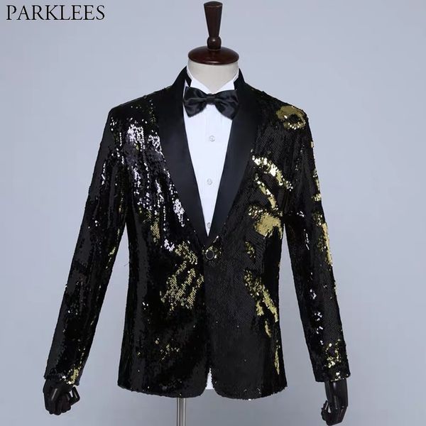 black gold conversion sequin dress blazer men 2020 new shawl lapel 1 button tuxedo blazers mens wedding prom stage costume homme, White;black
black gold conversion sequin dress blazer men 2020 new shawl lapel 1 button tuxedo blazers mens wedding prom stage costume homme, White;black