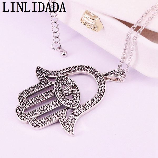 4pcs antique silver clear cz paved hamsa hand pendants metal chain necklace vintage fashion jewelry
4pcs antique silver clear cz paved hamsa hand pendants metal chain necklace vintage fashion jewelry