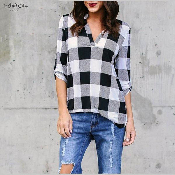 Plus Size 5Xl Blouses Neck Long Sleeve Grid Women Plaid Shirts Vintage Women Tops And Stand Loose Lattice Stand Collar Blusa Feminina
Plus Size 5Xl Blouses Neck Long Sleeve Grid Women Plaid Shirts Vintage Women Tops And Stand Loose Lattice Stand Collar Blusa Feminina
