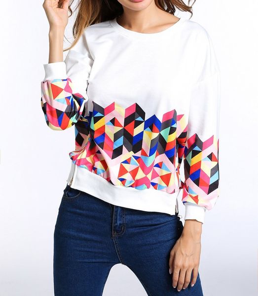 2019 summer women casua o neck long sleeve sweatshirt geometric print hoodies casual zipper side drop shoulder, Black
2019 summer women casua o neck long sleeve sweatshirt geometric print hoodies casual zipper side drop shoulder, Black