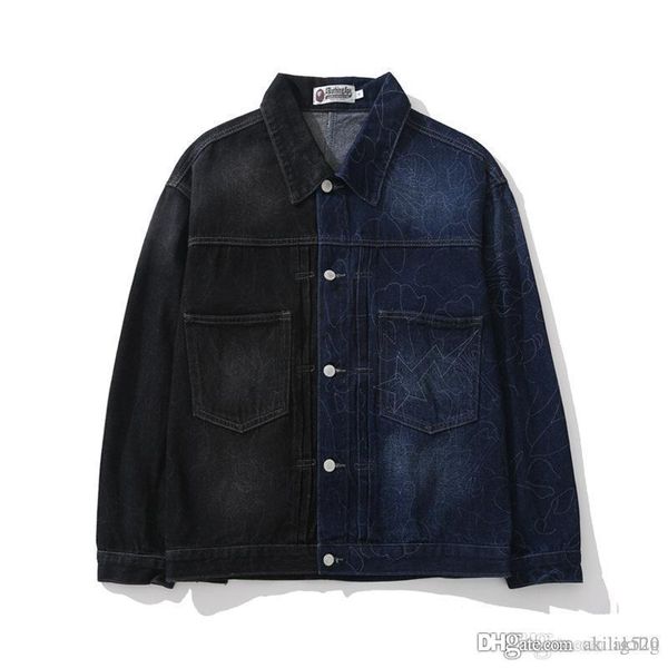 new color matching washed lines black blue color matching denim clothing men women jacket size m-2xl mens designer jackets, Black;brown
new color matching washed lines black blue color matching denim clothing men women jacket size m-2xl mens designer jackets, Black;brown