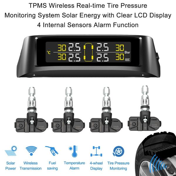 tpms tire pressure monitoring system, solar wireless and usb charging detection system with 4 sensors
tpms tire pressure monitoring system, solar wireless and usb charging detection system with 4 sensors