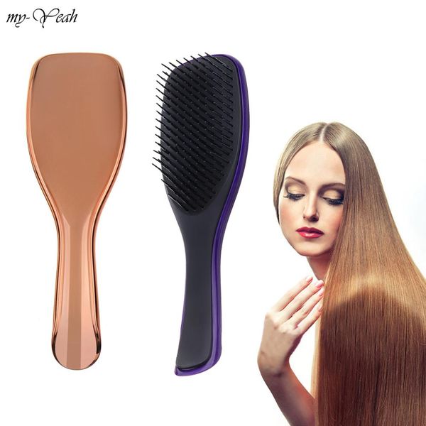 3 pcs professional hair massage comb gold blue anti-static hair brush paddle scalp massager hairdressing hair care tool, Silver 
3 pcs professional hair massage comb gold blue anti-static hair brush paddle scalp massager hairdressing hair care tool, Silver