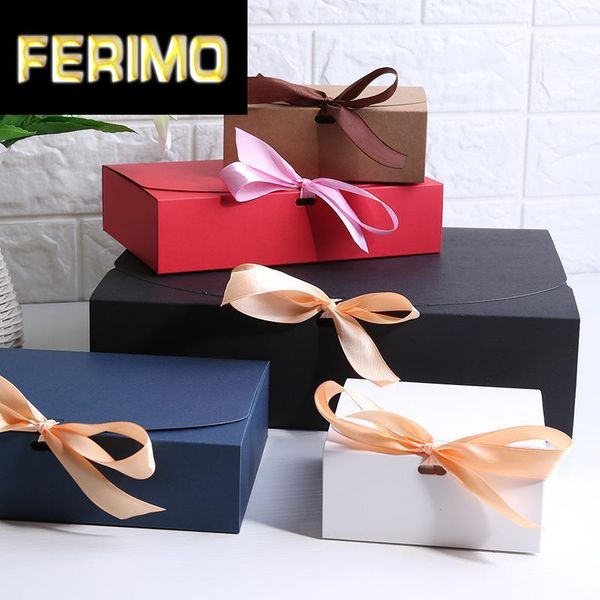 multiple size black white kraft paper gift box package wedding party favor candy boxes with ribbon
multiple size black white kraft paper gift box package wedding party favor candy boxes with ribbon