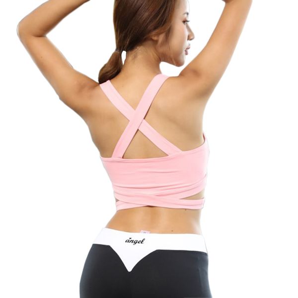 women high support sports bra push up running bra cross bandage padded fitness tank shakeproof wireless yoga sport top, White;black
women high support sports bra push up running bra cross bandage padded fitness tank shakeproof wireless yoga sport top, White;black