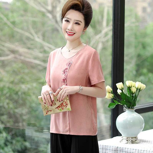women's blouses & shirts summer fashion women embroidrey chiffion blouse elegant mother floral casual clothes short sleeve, White
women's blouses & shirts summer fashion women embroidrey chiffion blouse elegant mother floral casual clothes short sleeve, White