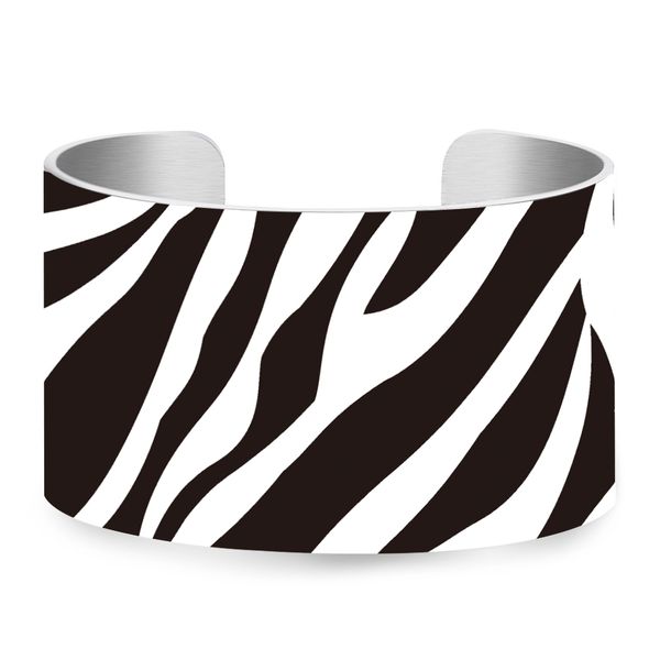 fashion uv printing zebra stripes pattern cuff bracelet 4cm aluminum meterial bangle wristband jewelry present for women u-063, Black
fashion uv printing zebra stripes pattern cuff bracelet 4cm aluminum meterial bangle wristband jewelry present for women u-063, Black