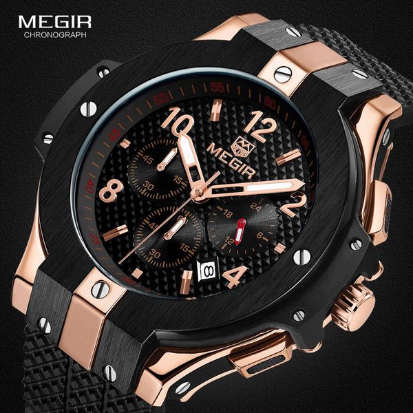 megir chronograph sport watch men creative big dial army quartz watches clock men wrist watch hour relogio masculino, Slivery;brown
megir chronograph sport watch men creative big dial army quartz watches clock men wrist watch hour relogio masculino, Slivery;brown
