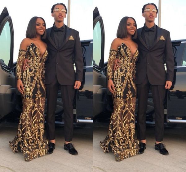 Black Girls Sexy Gold Mermaid Evening Dress Sweetheart Sequined Prom Dresses Floor Length Long Sleeve Party Gowns Custom A45
Black Girls Sexy Gold Mermaid Evening Dress Sweetheart Sequined Prom Dresses Floor Length Long Sleeve Party Gowns Custom A45