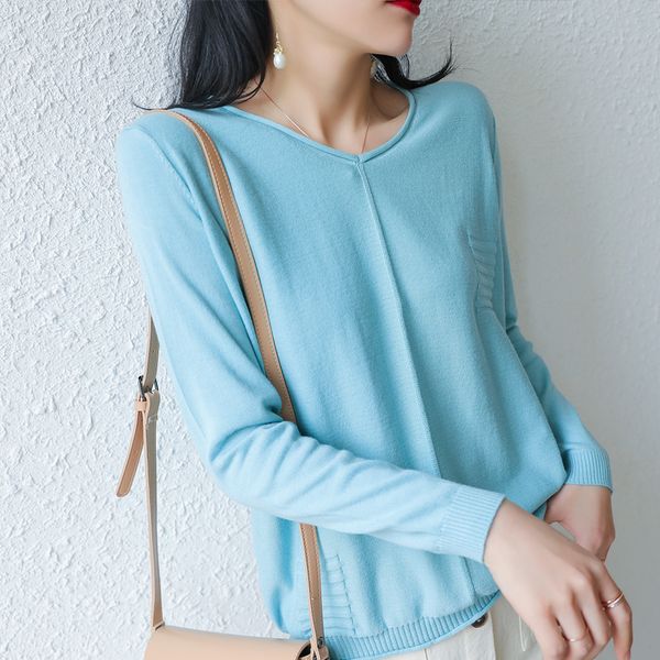 lhzsyy 2020 spring new women's pure cotton sweater v-neck thin section large size pullover fashion wild blouse shirt wholesale, White;black
lhzsyy 2020 spring new women's pure cotton sweater v-neck thin section large size pullover fashion wild blouse shirt wholesale, White;black