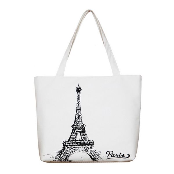 women canvas handbag large space zipper shopping travel shoulder bag paris eiffel tower pattern girls beach bookbags casual tote
women canvas handbag large space zipper shopping travel shoulder bag paris eiffel tower pattern girls beach bookbags casual tote