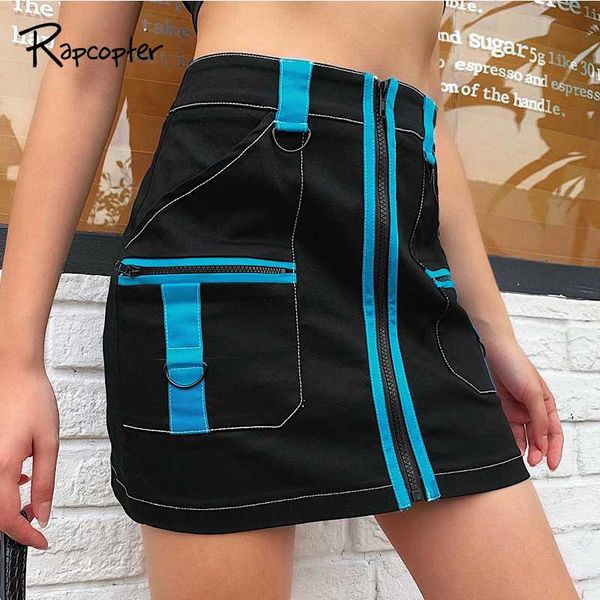 rapcopter zipper a line women skirt 2020 summer new skinny short skirt high waist fashion streetwear split pockets mini skirts, Black
rapcopter zipper a line women skirt 2020 summer new skinny short skirt high waist fashion streetwear split pockets mini skirts, Black