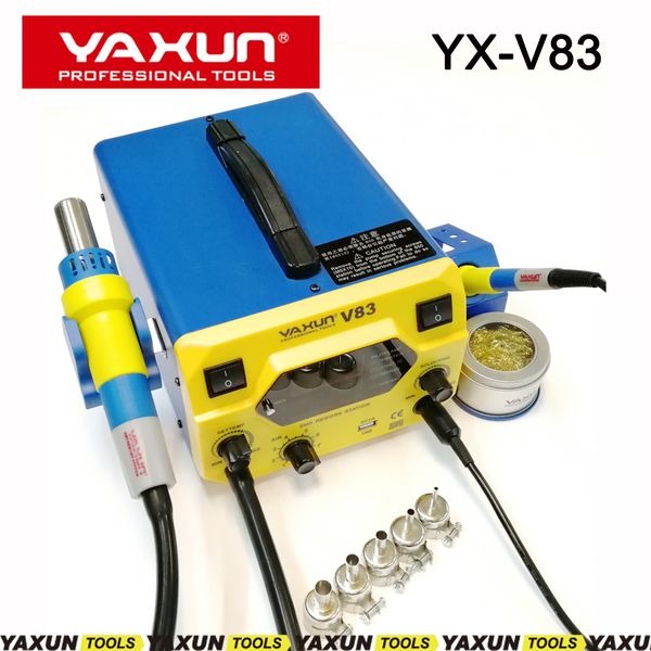 new yaxun yx-v83 2 in 1 air and soldering iron smd rework station, 2 lcd temperature display5v,1a usb output
new yaxun yx-v83 2 in 1 air and soldering iron smd rework station, 2 lcd temperature display5v,1a usb output