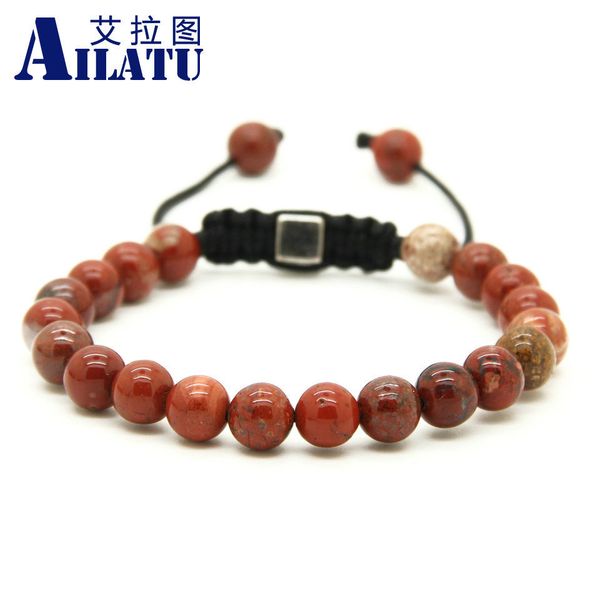 ailatu wholesale 10pcs/lot 8mm natural red stone, stone, flower stone beads macrame macrame lucky bracelets, Golden;silver
ailatu wholesale 10pcs/lot 8mm natural red stone, stone, flower stone beads macrame macrame lucky bracelets, Golden;silver