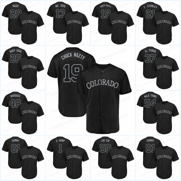 Colorado Nickname Rockies Jersey 2019 Weekend Players Nolan Arenado NADO Charlie Blackmon CHUCK NAZTY Trevor Story TRUE Tony Wolters jerseys
Colorado Nickname Rockies Jersey 2019 Weekend Players Nolan Arenado NADO Charlie Blackmon CHUCK NAZTY Trevor Story TRUE Tony Wolters jerseys