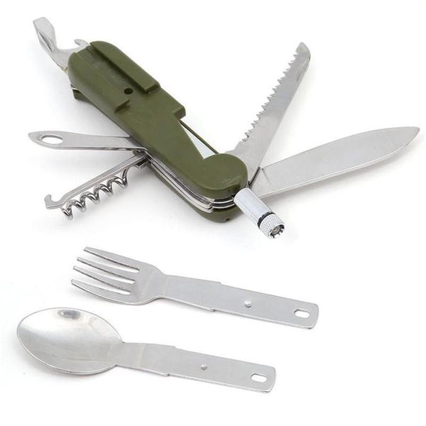 hiking camping tool outdoor dinnerware with led light stainless steel folding dinnerware fork spoon knife set bottle opener
hiking camping tool outdoor dinnerware with led light stainless steel folding dinnerware fork spoon knife set bottle opener
