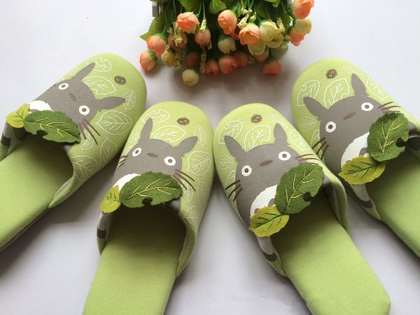 cute cat cartoon green leaf totoro women slippers couple indoor house bedroom shoes fashion comfortable boy girl home flip flops, Black
cute cat cartoon green leaf totoro women slippers couple indoor house bedroom shoes fashion comfortable boy girl home flip flops, Black