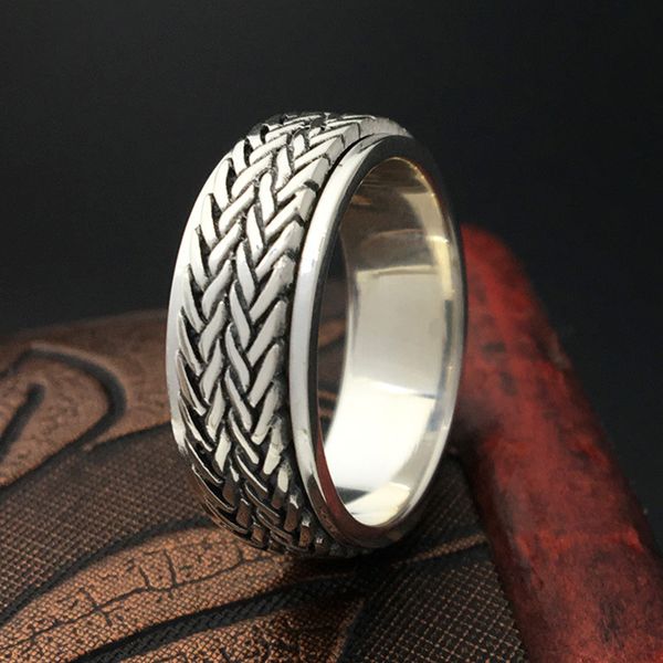 woven band design spinner ring men 100% real 925 sterling silver ring simple style cool men jewelry rotable band gift box, Golden;silver
woven band design spinner ring men 100% real 925 sterling silver ring simple style cool men jewelry rotable band gift box, Golden;silver