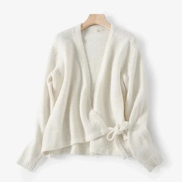 v neck lace up cross wrap sweater women spring new white loose knitted cardigan
v neck lace up cross wrap sweater women spring new white loose knitted cardigan