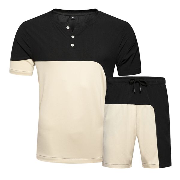 fashion men's tracksuits 2020 new fashion mens casual solid two pieces suits men panelled sport t shirt + shorts 2 styles eur size s-2x, Gray
fashion men's tracksuits 2020 new fashion mens casual solid two pieces suits men panelled sport t shirt + shorts 2 styles eur size s-2x, Gray