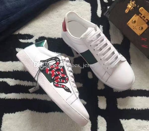 designer shoes fashion ace embroidered white snake tiger bee shoes genuine leather designer sneaker mens women casual shoes size 35-46, Black
designer shoes fashion ace embroidered white snake tiger bee shoes genuine leather designer sneaker mens women casual shoes size 35-46, Black