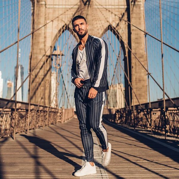 men sportswear tracksuit zip up jacket sweatshirt+pant running jogger leisure fitness gym training workout outfit set sport suit, Black;blue
men sportswear tracksuit zip up jacket sweatshirt+pant running jogger leisure fitness gym training workout outfit set sport suit, Black;blue