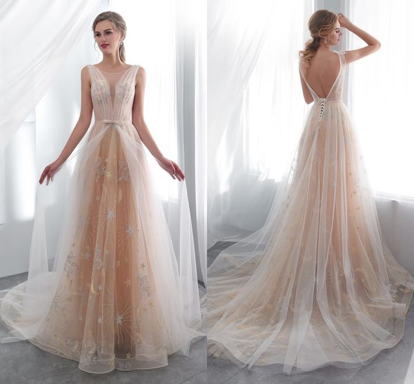 2020 вышитые кружева выпускного вечера платья scoop neck sexy backless длина пола формальное платье партии вечерние платья, Black
2020 вышитые кружева выпускного вечера платья scoop neck sexy backless длина пола формальное платье партии вечерние платья, Black
