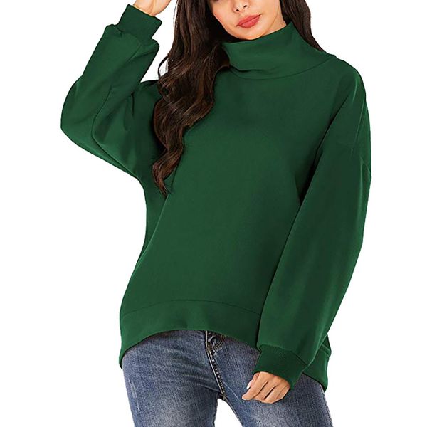 solid long sleeves blouse plus size fall long sleeve sweatshirt casual loose female pullove womens winter turtleneck, Black
solid long sleeves blouse plus size fall long sleeve sweatshirt casual loose female pullove womens winter turtleneck, Black