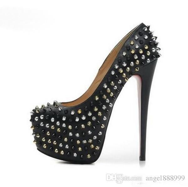 size 34-45 women's 16cm high heels black patent leather with spikes studded luxury red bottom pumps, ladies designer wedding dress shoe
size 34-45 women's 16cm high heels black patent leather with spikes studded luxury red bottom pumps, ladies designer wedding dress shoe