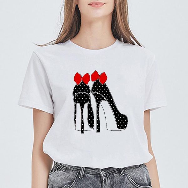 luslos summer women t shirt bow high heel printed female t-shirt round neck cotton white tshirts vogue tee
luslos summer women t shirt bow high heel printed female t-shirt round neck cotton white tshirts vogue tee