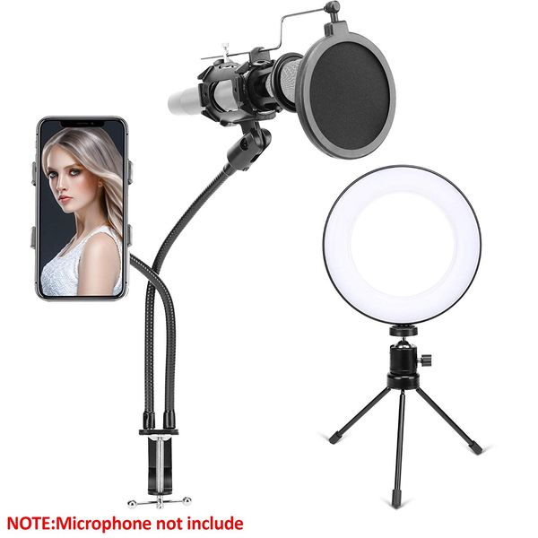 led ring light с 2 в 1 мобильный телефон микрофон держатель dimmable desktop live stream light с цветовой температуры 11 уровня
led ring light с 2 в 1 мобильный телефон микрофон держатель dimmable desktop live stream light с цветовой температуры 11 уровня