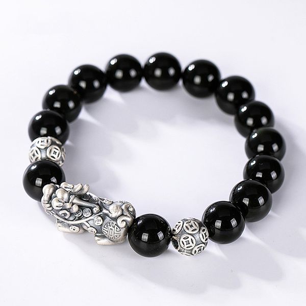 black obsidian stone bracelets hand accessories for men with real sterling silver crystals jewelry
black obsidian stone bracelets hand accessories for men with real sterling silver crystals jewelry