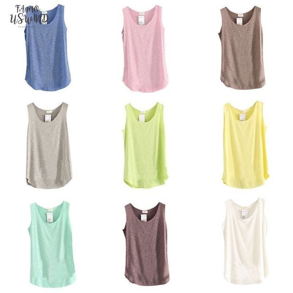 summer shirt women bamboo cotton sleeveless round neck loose women candy color t shirt ladies vest, White
summer shirt women bamboo cotton sleeveless round neck loose women candy color t shirt ladies vest, White