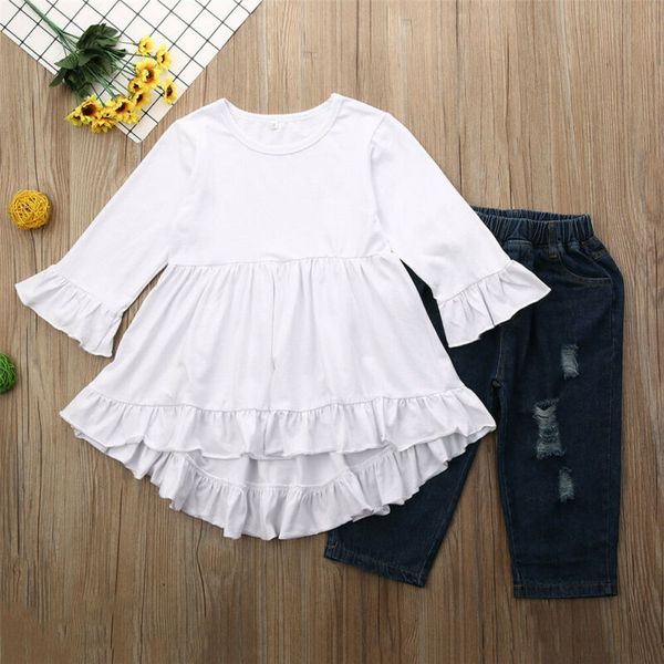 goocheer 2pcs toddler infant kids baby girl clothes t-shirt denim hole pants spring autumn children girl outfit sets, White
goocheer 2pcs toddler infant kids baby girl clothes t-shirt denim hole pants spring autumn children girl outfit sets, White
