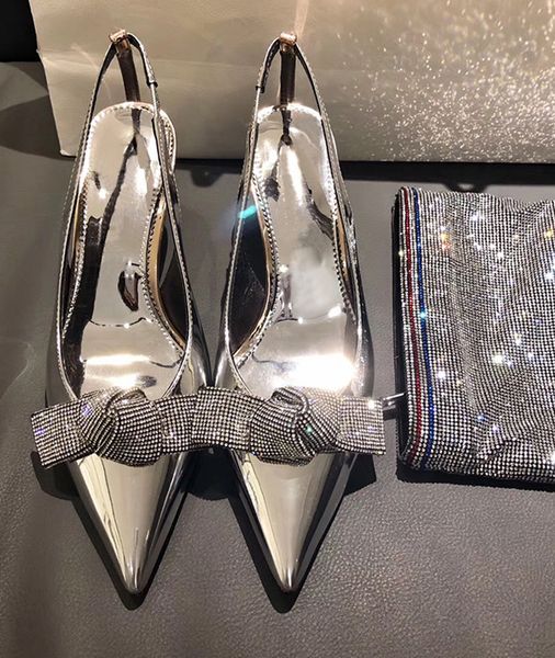 2020 new summer silver rhinestone pointed stiletto heels fairy wind bow baotou butterfly-knot pumps sandals, Black
2020 new summer silver rhinestone pointed stiletto heels fairy wind bow baotou butterfly-knot pumps sandals, Black