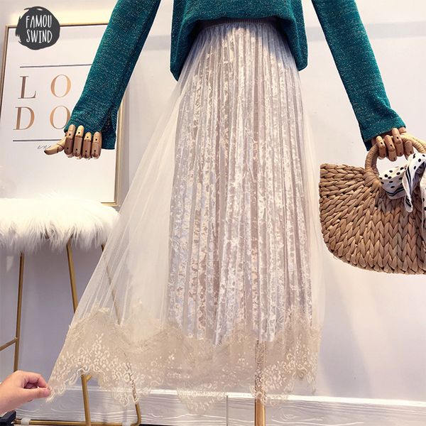 mujer spring women skirt super fairy lace spliced autumn elegant tulle long pleated skirt falda new saias, Black
mujer spring women skirt super fairy lace spliced autumn elegant tulle long pleated skirt falda new saias, Black