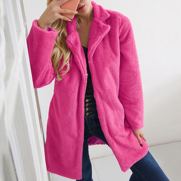 winter autumn new faux fur women long coat suit collar furry plush coat mujer clothing fashion casual rose red fur female, Black
winter autumn new faux fur women long coat suit collar furry plush coat mujer clothing fashion casual rose red fur female, Black