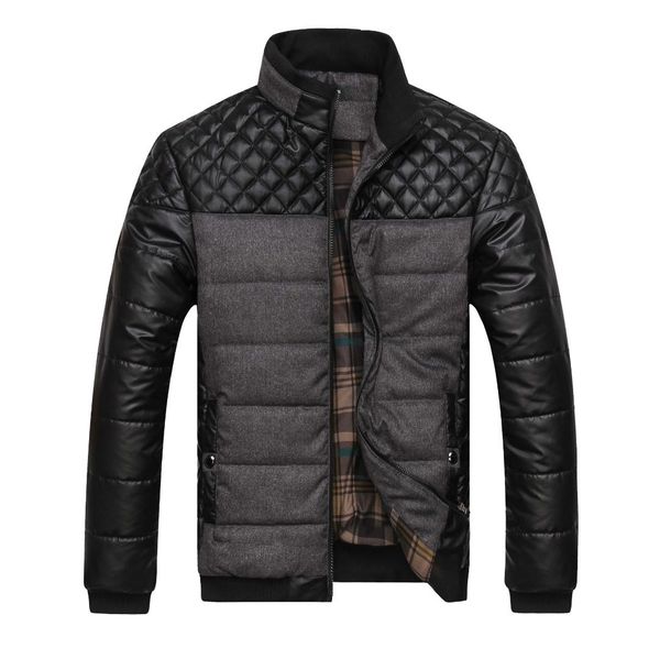 men's down & parkas color panel autumn and winter striped plaid cotton-padded clothes jacket european american-style, Black
men's down & parkas color panel autumn and winter striped plaid cotton-padded clothes jacket european american-style, Black