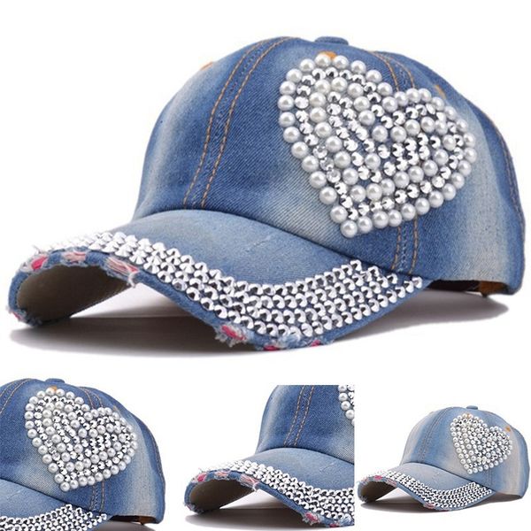 fashion women outdoor solid adjustable hat heart shape rhinestone denim baseball girls cap hat trendy gift, Blue;gray
fashion women outdoor solid adjustable hat heart shape rhinestone denim baseball girls cap hat trendy gift, Blue;gray