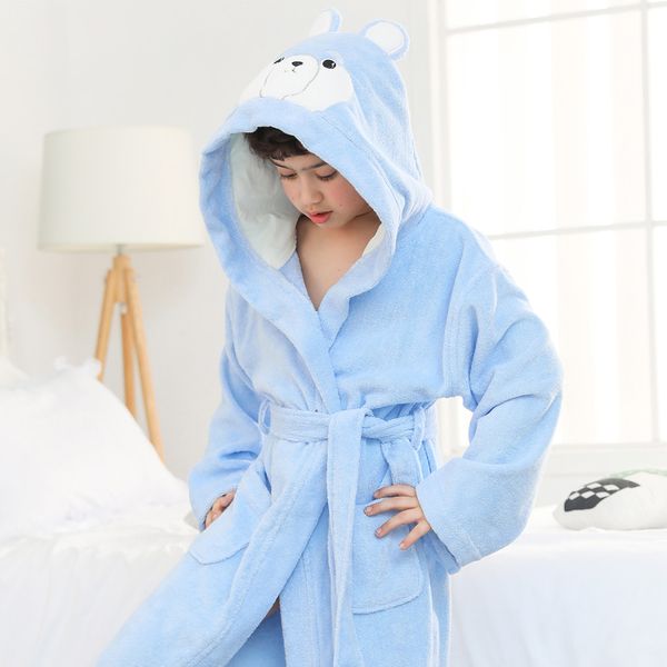 children robes hood pajamas thick cotton towel fleece bear nightwear robes for 2-16 years old girls boys baby bathrobes, Black;brown
children robes hood pajamas thick cotton towel fleece bear nightwear robes for 2-16 years old girls boys baby bathrobes, Black;brown