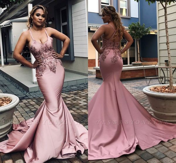 2020 dusty pink spaghetti mermaid prom dresses backless plus size evening gown long formal party dresses, Black;red
2020 dusty pink spaghetti mermaid prom dresses backless plus size evening gown long formal party dresses, Black;red