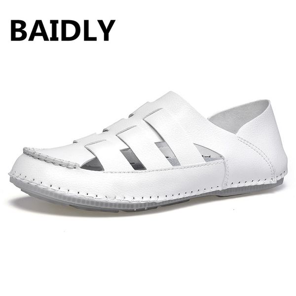 men summer leather sandals new large size men's sandals fashion casual beach male shoes big size 38-48, Black
men summer leather sandals new large size men's sandals fashion casual beach male shoes big size 38-48, Black