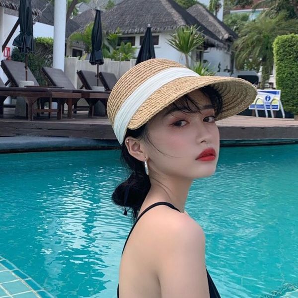 split sunscreen straw summer tide leisure lafite female beach sunscreen sun hat straw hat, Blue;gray
split sunscreen straw summer tide leisure lafite female beach sunscreen sun hat straw hat, Blue;gray