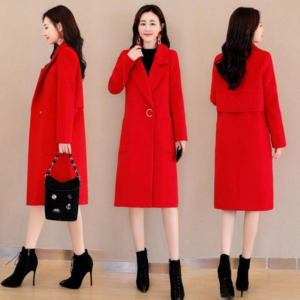2020 new spring autumn jacket clothes women fashion slim dinner party red plus size woolen coats outerwear female, Black
2020 new spring autumn jacket clothes women fashion slim dinner party red plus size woolen coats outerwear female, Black