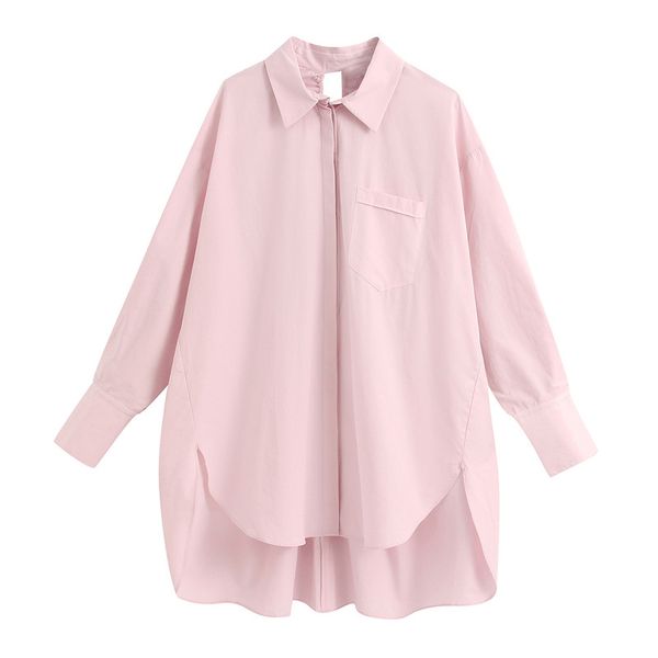 oversized pockets irregular blouses lapel long sleeve back vents female shirts pink female shirt plus size, White
oversized pockets irregular blouses lapel long sleeve back vents female shirts pink female shirt plus size, White