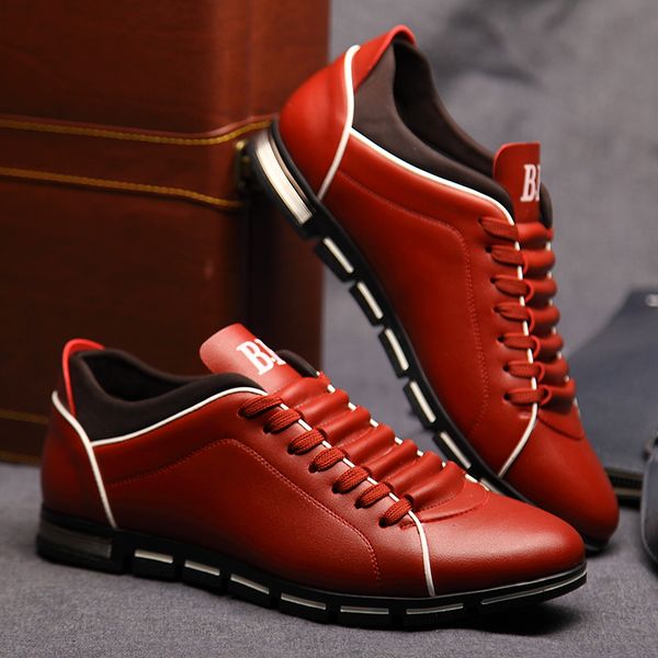 new trend casual shoes mens anti slip pu leather men shoes comfortable fashion men sneakers good quality, Black
new trend casual shoes mens anti slip pu leather men shoes comfortable fashion men sneakers good quality, Black