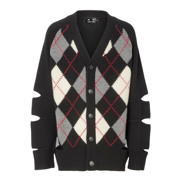 duyou 2019 new autumn winter sweater men cardigan sleeve hole plaid knitted sweater male casual fashion high quality, White;black
duyou 2019 new autumn winter sweater men cardigan sleeve hole plaid knitted sweater male casual fashion high quality, White;black