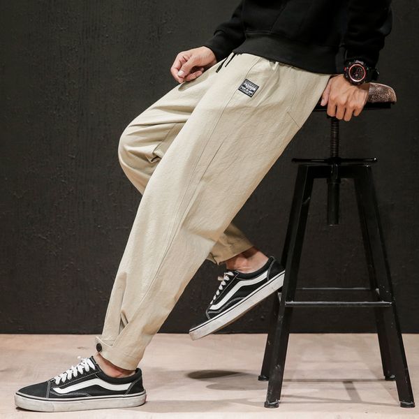 men's pants drop 2021 mens linen losse sweatpants men solid harajuku streetwear harem male 5xl joggers, Black
men's pants drop 2021 mens linen losse sweatpants men solid harajuku streetwear harem male 5xl joggers, Black